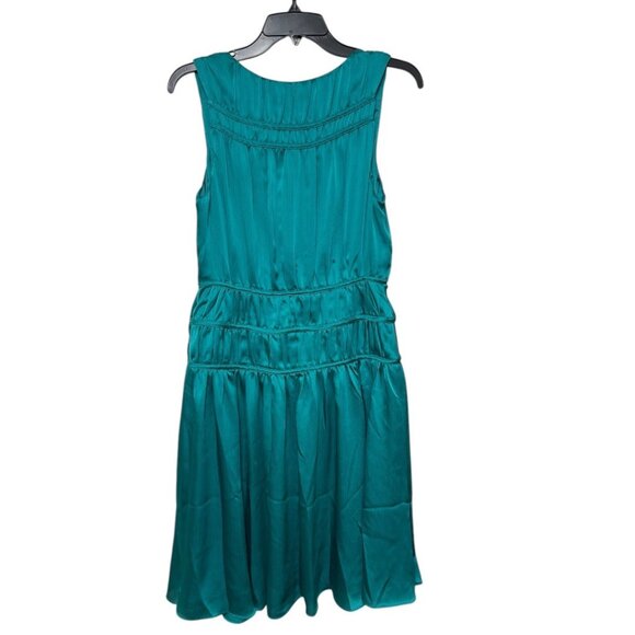 Trina Turk Islander Shirred A-Line Dress in Viridian Size 6 - Picture 6 of 12